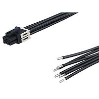 Molex 226263-1062 ການປະກອບສາຍສະແດງ Micro-Fit+ F-to-Pigtail OTS Cbl Asmy DR 150mm lgt Tin Plt 6 Ckts Black