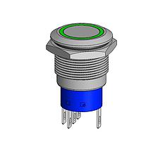 Dailywell MPB19-A0F10R-612-JQ ປຸ່ມກົດສະຫນອງ 19mm ປຸ່ມກົດສະຫນອງເຫຼັ້ມເຫຼັ້ມທີ່ມີຂົນສະຫນາມ