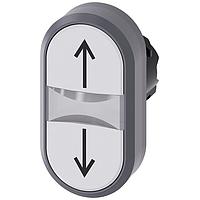 SIEMENS A6X30137835 ປຸ່ມກົດແບບແກ້ວ TWIN PUSHBUTTON. ຂາວ. ຂາວ