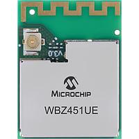 Microchip Technology WBZ451UE-I ມູດູນຫຼາຍໂປໂຕຄອນ Bluetooth, Zigbee BLE, ມີການປົກກັນ, ສາຍອານເຕນນາ U.FL, ອຸປະພັນອຸດສາຫະກຳ
