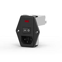 Corcom - TE Connectivity 7-6609955-6 ໜ່ວຍເຂົ້າພະລັງ AC PE0SXD000=C4890 POWER ENTRY UF