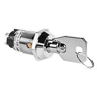 NKK Switches CKL12BTW01-003 ສະຫນັບສະຫນູນ Keylock 19MM ON-ON RMVE 1POS TUBE KEY#003 3A LUG