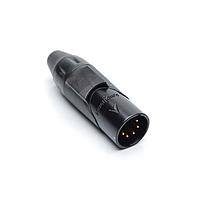 Amphenol Audio AX5MB0M-AU ຕົວເຊື່ອມ 5P PIN M PLUG BLKGLD ມີ ສີດຳ MRK SLV