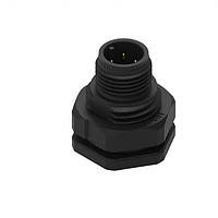 Wurth Elektronik 643110100404 ປລັກ WRCIRC M12 ສກຣູ ລະຫັດ A ຖ້ວຍບົດບັກກະແຜນພລາສຕິກມີກະແຜນດ້ານໜ້າມີກະແຜນ M16 ຕໍ່ຕົວຜູ້ຊາຍ, ຂະໜາດຂອງຂະໜາດ 4