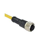 Amphenol LTW M12A-12BFFM-SL8B05 Sensor Cables / Actuator Cables M12 Circular Metric Connector, A Code, Metal, 1.5A, 12 pins, Female Connector, Female Contact, Straight, Screw Thread, Overmolded, Length 5000mm, IP68 / IP69K