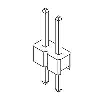 Amphenol Commercial Products G800LS306010HR ພິນສະຕຣິບພິນເຮດເດີ 2.54mm Pitch STR DIP,1x2Pin,30u" ທາງທອງ,LCP,6.0mm*2.5mm*3.8mm,ສີ-ດຳ