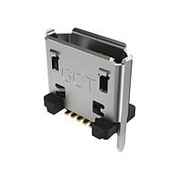 GCT (Global Connector Technology) USB3140-30-0140-1-C ຕົວເຊື່ອມ Micro USB ປະເພດ B Micro B Skt, ຕັ້ງຕົວຢູ່ຕົວ, SMT 30u, ມີກໍາໜົດ 1.4mm wMEF
