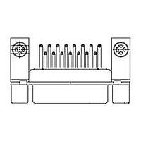 Molex / FCT 173109-0221 ຕໍ່ຕັ້ງ D-Sub - ຄວາມໜາ້ນມາດຕະຖານ FCT DSUB RA PC RCPT 25 PN W/JKPOST