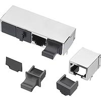 Wurth Elektronik 726154101 Cap WA-PCCA ModJack PE ສີດໍາ 13.8x11.2x16.2mm