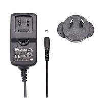 EDATEC ED-PSU1202-AU ປລັກທີ່ສາມາດແທນກັນໄດ້ 12V/2A, 2.1mm DC Jack, ສີດຳ, ປລັກ AU