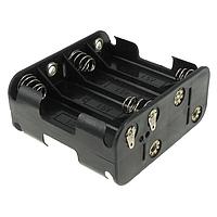 Eagle Plastic Devices 12BH383D-GR ຖານຖ້ວມແບດເຕີຣີ 8 AA ມີແຖບບອດບິນ