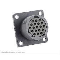 Eaton Souriau-Sunbank UTSX01419S ປະຕູສະຫນາມ Receptacles Square flange receptacle, ບໍ່ມີຫົວຄົວຫຼັງ, ສໍາລັບ 19 ຕິດຕໍ່ຍິງ, IP68/69K