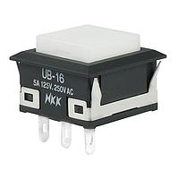 NKK Switches UB16KKW01N-B ປຸ່ມກົດສະຫນອງ SPDT ON-ON ສີຂາວ