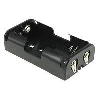 Eagle Plastic Devices 12BH321D-GR ຄລິບແບດເຕີຣີ 2 "AA" ມີແທບ ສີດຳ