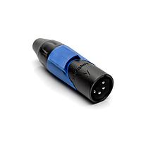 Amphenol Audio AX4MB6M ຕົວເຊື່ອມຕໍ່ 4P PIN M PLUG BLK W BLU MRK SLEEVE