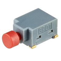 NKK Switches GP0115ACCG30-R ສະຫຼຸບສະຫຼຸບ Standard Switches .4VA 28AC/DC ຝາແດງ OFF(ON) N.O. RA SMT