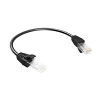 Amphenol Commercial Products RJE1Y32D57C42401 ການປະກອບສາຍເຄັບ RJ-RJ Ethernet, CAT6A, ຮູບກົງ ບາງສຸດ 28AWG, ສີດຳ, ປົກຄຸມດ້ວຍການອອກແບບພິເສດ, ບໍ່ມີການປ້ອງກັນສັນຍານ, ຄວາມຍາວ = 15 ແຟດ