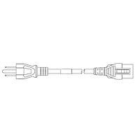 Volex VL-2224-35-200 ສາຍກະທົບພະລັງ AC ລະດັບໂຮງໝໍ 12A/125V JAPAN HOSP 6FT 4IN (1.9m) ສີດຳ