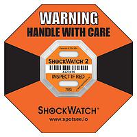 SpotSee 51000K ShockWatch 2 ShockWatch 2 - 75G - ມີເລກລະຫັດຕິດຕາມ, ລວມປ້າຍກຳກັບ