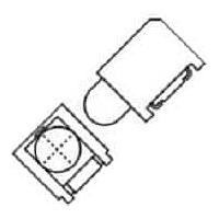 Dialight 591-3001-002F ຕົວບອກກະແຜ່ນວົງຈອນ LED ສີແດງ/ສີຂຽວ ມຸມຂວາກະຈາຍແບບກະຈາຍ