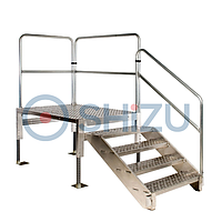 ShiZu STB-THANG5 ຂັ້ນໄດສະແຕນເລດມີ 1 handrail