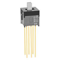 NKK Switches AS23CP ສະລາຍສະລາຍຍ່ອຍຂະໜາດນ້ອຍ DPDT ON-OFF-ON .150" ຕົວຕົວເລີກ
