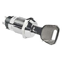 NKK Switches CKL12BFW01-017 ສະຫນັບສະຫນູນ Keylock 19MM ON-ON RMVE 1POS FLAT KEY#017 3A LUG
