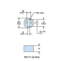 Heyco 11004F ຕວງຫຼີ້ນ LED HLEDM-2-05M V-0 ສີດຳ