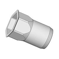 ATLAS AETHS-M8-5.5ZI Rivet Nut Atlas Rivet Nut, Atlas FM, AETH, ຫົວບາງ ຮ່າງກາງສີ່ແຫ່ງ, ປາກເປີດ, ຄວາມແຮງເຫຼັ້ງ, ຂະໜາດການດຶງ - M8,