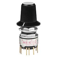 NKK Switches MRK112-BB ສະຫນັບສະຫນູນການຫຼຽນສົດ LO PRO SHFT 2-12 POS ຂາວປາກ