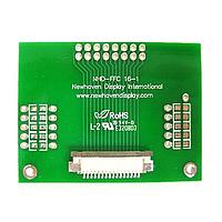 Newhaven Display NHD-FFC16-1 ບອດຕໍ່ຕ່າງ Adapter Boards 16 pin 1mm pitch FFC-thru hole adptr