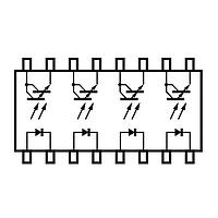 Renesas Electronics PS2802-4-V-F3-A ອອບໂຕຄູເລີອອກພຸດທຣານຊິດເອັດ OPTOCOUPLER 16-PIN SSOP