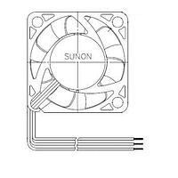 Sunon MF30060V1-1000U-G99 ພັງລົມ Axial Axial, 30x30x6mm, 5VDC, 4.9CFM, 0.17"H2O, Vapo, 3x Wire, Auto Restart, Tach