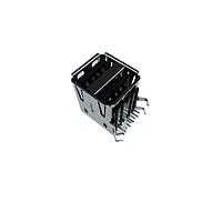 Adam Tech USB-A-D-RA-30-HT ຕູ່ມິດ USB Type A USB AF 2PORT RA 30 SG BK HI-TEMP RoHS 50 ຊຸດ, ຖານ