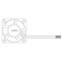 Delta Electronics, Inc. ASB02505HA-A7JV ພັງລົມ Tubeaxial Tubeaxial, 25x10mm, 5VDC, Sleeve, 3-Lead Wires, Lock Rotor Sensor, Tach