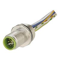 HARTING 21433691800 ເສັ້ນສາຍອາເຊນເຊີ / ເສັ້ນສາຍອັກຕູເວີ M12-PFT-CRIMP-8P-YCOD-M-SHLD-0.2