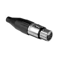 Amphenol Audio AC5F BULK ຕົວເຊື່ອມຕໍ່ 5 ໂພນ XLR ຜູ້ຍິງ ຕົວເຊື່ອມສາຍສະເພາະ ຕິດຕໍ່ດ້ວຍການຂັດ ຜິວນິເຄວ