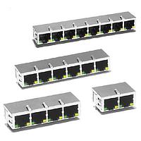 Pulse Electronics J8064D628ANL ມັກເຕິກ ຈແກກ 1X2 TAB DOWN 4-CORE