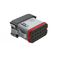 Amphenol SINE Systems AT16-18SE-EK02 ປລັກ 18 ທາງ 18 ຕຳແໜ່ງ, ປລັກ Ke, ກະແຈ E, ສີເທົາ