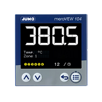 Jumo meroVIEW 104 ຕົວ​ຊີ້​ວັດ​ດິ​ຈິ​ຕອນ Multifunction ກັບ​ການ​ທໍາ​ງານ PLC​ (TC: -270 ~ +2500 °C, RTD: -200 ~ +850 °C, 96 x 96 mm)