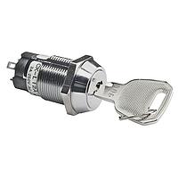 NKK Switches CKL12AFW01-006 ສະຫນັບສະຫນູນ Keylock 19MM ON-ON FLAT KEY #006 RMVBLE 2 POS 3A