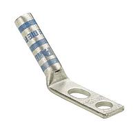 Panduit LCC6-14JAWH-L ອຸປະກອນກົດອອກສະຫຼຸບທອງ, 2 ຮູ, #6 AWG,