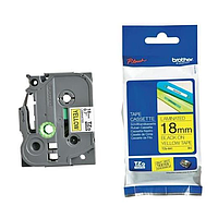 BROTHER TZE-641 ພິມປ້າຍແລ້ວ (Black text on 18mm gold background)