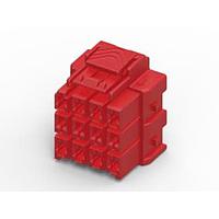 AMP Connectors - TE Connectivity 6-1971876-4 ຮອງສະໜອງສາຍແລະຮອງສາຍ PTL 3X4 PLUG HSG HIGH TEMP KEY B RED