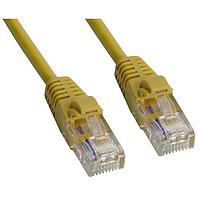 Amphenol Cables on Demand MP-5XRJ45UNNY-003 Cat 5e CAT 5E UTP XOVER RJ45 ເຫຼືອງ 3'