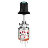 NKK Switches MRX204-BG ສະຫນັບສະຫນູນການສະຫນັບສະຫນູນ DP ມີ 2-4 ຕຳແໜ່ງ ປຸ່ມນ້ອຍ ສີຟ້າ