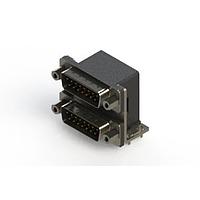EDAC 661-015-364-036 ຕູ້ສະຫນອງ Dual Port D-Sub ມຸມຂວາ ຕູ້ສະຫນອງ Dual Port D-Sub