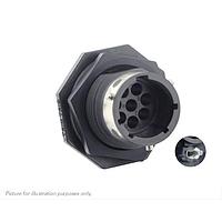 Eaton Souriau-Sunbank UTGX7128PSEK9 ຮອບຮວມ Jam nut receptacle, ບໍ່ມີ backshell, ມີ 8 ຕິດຕໍ່ PCB ຊາຍ, IP68/69K