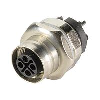 HARTING 21033092431 ຕົວເຊື່ອມ M12 S-code 3+PE ຂາຍຜູ້ຍິງປົກກັນສີດຕິ່ງກົງຕິດບົດພິມ THR ຕິດດ້ານໜ້າ