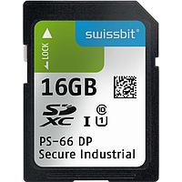 Swissbit SFSD016GL1PT1MT-I-5E-02P-SW4 ບັດຈຳຫຼັກ Secure SD Card, PS-66 DP (ທີ່ມີຄວາມທົນທານສູງ), 16 GB, 3D PSLC Flash, -40C ຫາ +85C